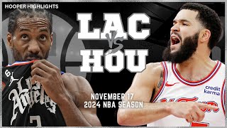 LA Clippers vs Houston Rockets Full Game Highlights  Nov 17  2024 NBA Season [upl. by Kcirddahc766]