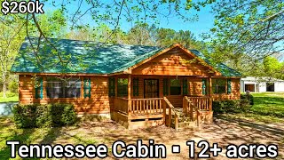 Tennessee Cabins For Sale  260k  Acreage Log Cabins  Tennessee Real Estate For Sale  12 acres [upl. by Akenor]