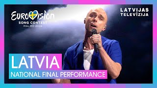 Dons  Hollow  Latvia 🇱🇻  National Final Performance  Eurovision 2024 [upl. by Arun]