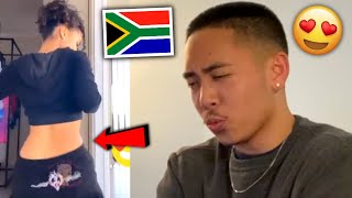 Tyla doing Umlando Dance Challenge 😍🇿🇦 AMERICAN REACTION South African Amapiano Dance 🇿🇦😍 [upl. by Tebzil]