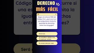 Limitación igualdad short 5 Derecho derecho quiz examenes onlinequiz test onlinetest [upl. by Irpac360]