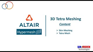 HYPERMESH  3D TETRA MESH [upl. by Einahc671]