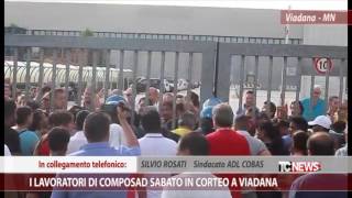 I lavoratori di Composad sabato in corteo a Viadana MN [upl. by Ivanah]