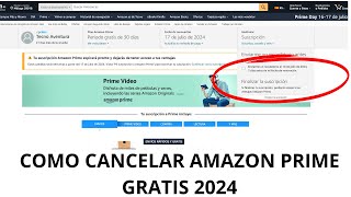 Cómo Cancelar Suscripción Amazon Prime Gratis En 2024 [upl. by Alraep]