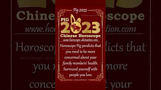 Pig Horoscope 2023 amp Chinese Pigs Future Predictions in Love Health Money [upl. by Aseral]