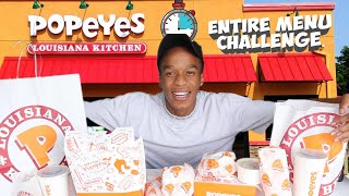 I ATE EVERY ITEM ON THE POPEYES MENU  MUKBANG CHALLENGE [upl. by Anirbaz]