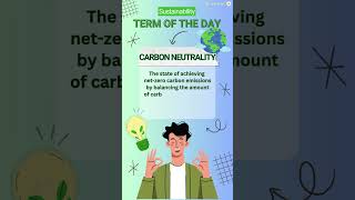 🌍Term of the Day CARBON NEUTRAL🌍 [upl. by Evangelina]