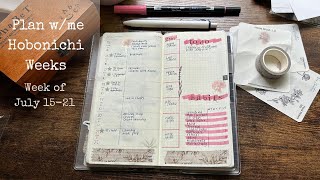 Plan with me  Week of July 1521 2024  Hobonichi Weeks [upl. by Neenaj]