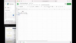 🤓 How To Make Mini Calendar  Example  Basic Google Sheets [upl. by Ellehsad]