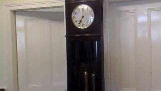 EDWARDIAN WESTMINSTER CHIME LONGCASE GRANDFATHER CLOCK CHIMING [upl. by Lennahs697]