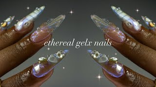 Ethereal GelX Nails🫧✨ beginnerfriendly extensions  magical nail art✨ [upl. by Reed703]