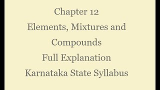 Elements Compounds and Mixtures  Easy explanation  5th Science EVS  Karnataka State Syllabus [upl. by Buine]