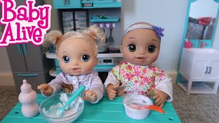 BABY ALIVE Morning Routine diy Baby Alive yogurt 🍦 Baby Alive Videos [upl. by Bashemath]