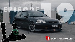 BEST QUALITY AND AFFORDABLE COILOVERS FOR HONDA CIVIC  Dynamics Coilovers [upl. by Halullat97]