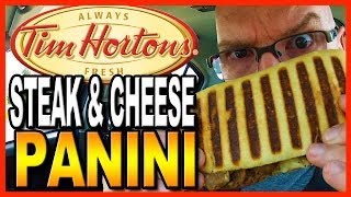 Tim Hortons Grilled Steak amp Cheese Panini Review [upl. by Timmons770]