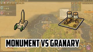 Monument Vs Granary in Civ 6  Which should you build first [upl. by Hertz]