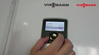 Viessmann electrical boiler Vitotron setting the boiler in combination with the room thermostate [upl. by Cirdor678]