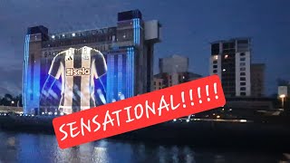 newcastle united full laser show 2024 nufc NUFC [upl. by Amoreta]