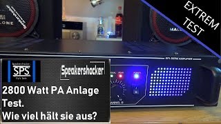 2800 Watt geilste PA Anlage Skytec PA Endstufe überlastung Abo Spezial [upl. by Fredrika399]