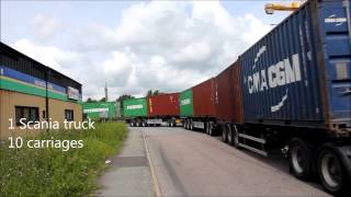 Longest load ever pulled by a Scania truck [upl. by Anyek]