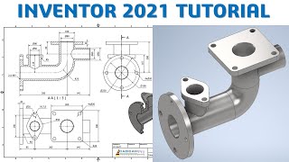 Inventor 2021 Tutorial 189  3D Modeling Basic Beginners  CAD CAM TUTORIAL [upl. by Ahsimit]