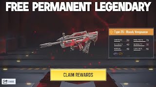 FREE LEGENDARY TYPE 25  BLOODY VENGEANCE  COD MOBILE [upl. by Julia78]