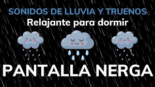 Sonidos de Lluvia en Bosque Brumoso y Truenos 🌩 Lluvia Relajante Para Dormir Pantalla Negra [upl. by Eilahs266]