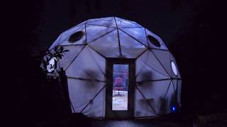 Projection Mapping A Geodesic Dome Ceiling [upl. by Ardnikal390]