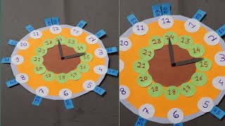 Clock model for school project  Diy clock  easy paper craft  imagination  viral [upl. by Hedwiga]