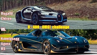 1360hp Koenigsegg Agera destroys 1500hp Bugatti Chiron in 04000 challenge [upl. by Neelac]