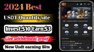 New USDT quantity site best earning application 2024 quotQUANTITATIVEMAOBIquotRegister to get bouns reward [upl. by Chlo]