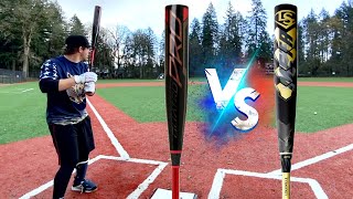 Rawlings QUATRO PRO vs Louisville Slugger META  Composite BBCOR Bat Madness Rematch [upl. by Niffirg]