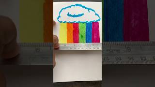 DIY Rainbow 🌈 Cloud Art shorts art ytshorts creative kids [upl. by Enutrof]