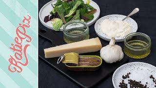 How To Make CAESAR Salad Dressing Recipe  Katie Pix [upl. by Enair291]