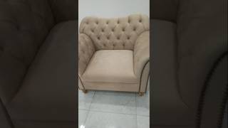 Chesterfield sofa Restorationyoutubeshorts furnituredesign couchrestoration velvetsofa [upl. by Elbas]