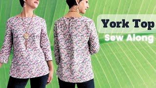 Seamwork York Top  Free Pattern amp Easy Sewing Tutorial [upl. by Langsdon544]