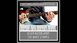 Easy Guitar Riffs  Seven Nation Army TAB  The White Stripes  How to Play Seven Nation Army [upl. by Lipps111]