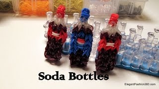 Coca Cola Soda Bottle Charm  How to Rainbow Loom Food Series [upl. by Eelaras]