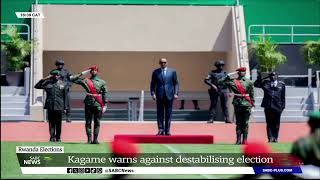 Rwanda Elections  President Kagame warns against destabilising election [upl. by Garvin626]