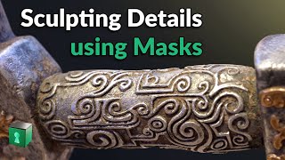 Blender Secrets  Adding Sculpted Details to Curved Parts with the Mask brush [upl. by Silvanus]