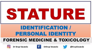 Stature  identification  Dr Krup Vasavda [upl. by Airyk]