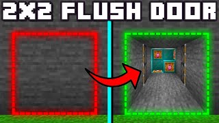 🦅 Minecraft Bedrock 120  Easy 2x2 Flush Piston Door Tutorial [upl. by Eniroc611]