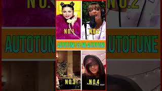 AUTOTUNE vs NO AUTOTUNE  Battle Songs Real voices of singers Who is the best l shorts part 1 [upl. by Aicercal]