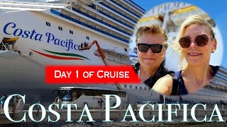 Day 1 on board of Costa Pacifica 8 Days in balcony Suite [upl. by Arrek125]