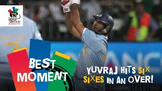 Yuvraj Singh slams six sixes off Stuart Broad  ENG v IND  T20 World Cup 2007 [upl. by Liebman]