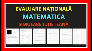 EVALUARE NATIONALA 2023 MATEMATICA SIMULARE MODEL REZOLVARE EXAMEN CLASA 8 SUBIECTE EVALUARE 2023 [upl. by Vizza]