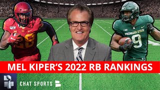 Mel Kiper’s Top 10 RB Prospects For 2022 NFL Draft Ft Breece Hall amp Kenneth Walker  Draft Rankings [upl. by Enehs]