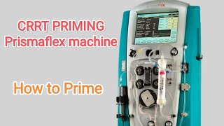 CRRT PRIMING  Prismaflex machine HOW TO PRISMAFLEX SET PRIME [upl. by Nnyltiak816]