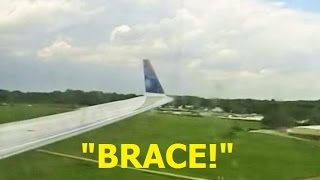 ONBOARD Emergency Landing Delta Connection CRJ200 in AkronCanton Landing Gear [upl. by Navert]