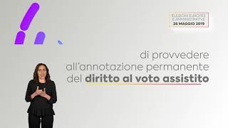 Elezioni Europee e Amministrative 2019  Voto domiciliare e assistito [upl. by Bertilla]